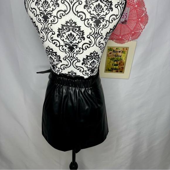 NWT Jason Wu Faux Black Leather Skirt Side Tie Size Large - Picture 7 of 13
